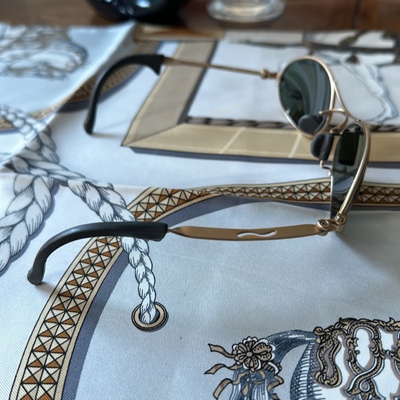 VINTAGE B&L RAY-BAN W2177 G15 GOLD ECLIPSE BIKERS ORBS SUNGLASSES - Picture 6 of 6